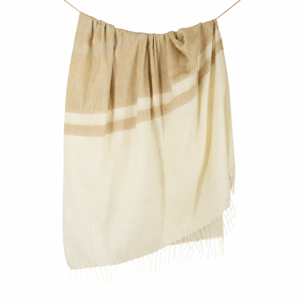 Handwoven Alpaca Throw Blanket | Tobacco & Wheat | Kallpa Collection