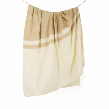 Handwoven Alpaca Throw Blanket | Tobacco & Wheat | Kallpa Collection