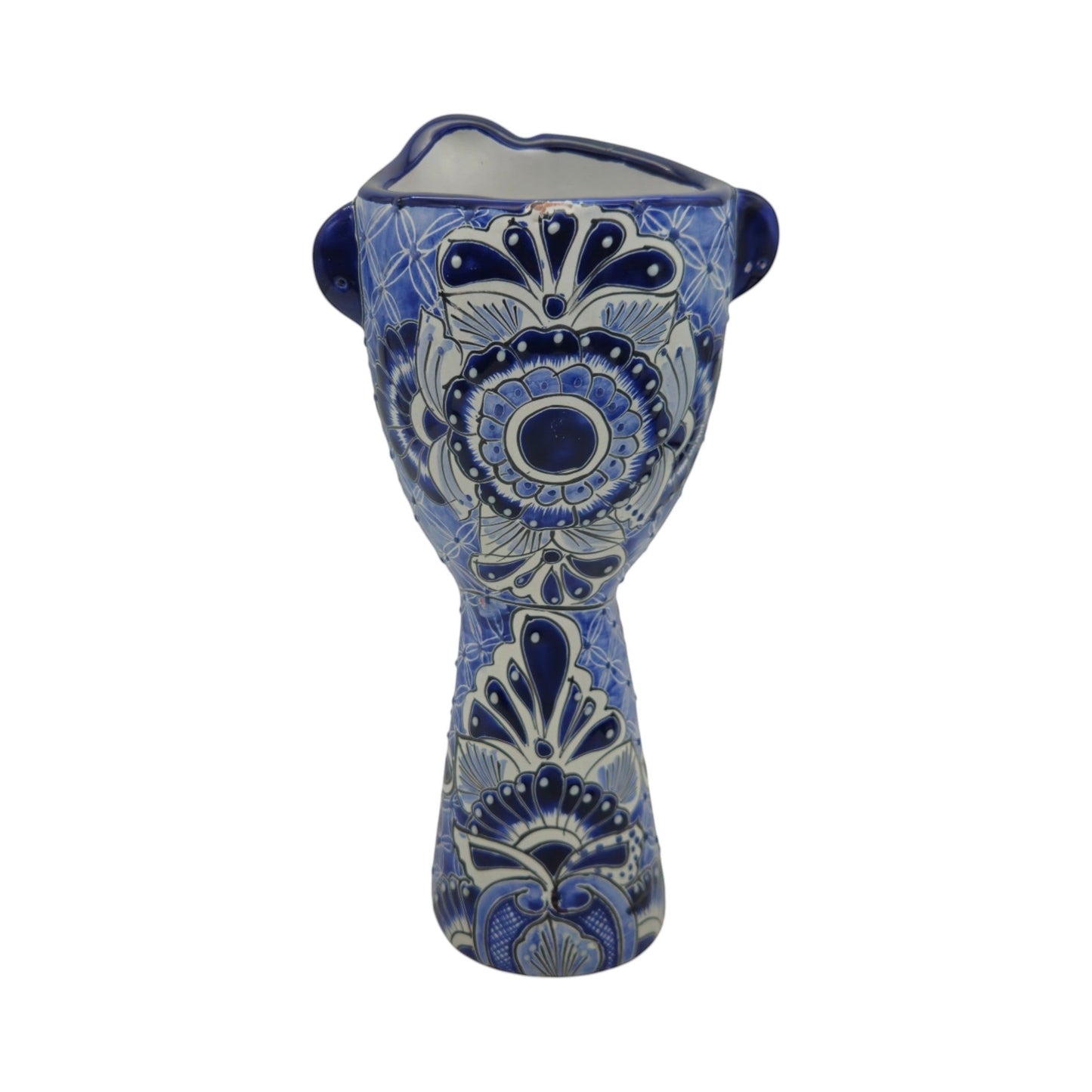 Talavera Lady Planter | Day of the Dead Face Design