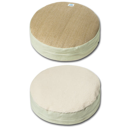 Touchcat 'Claw-ver Nest' Rounded Scratching Cat Bed w/ Teaser Toy