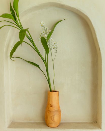 Teak Wavy Vases