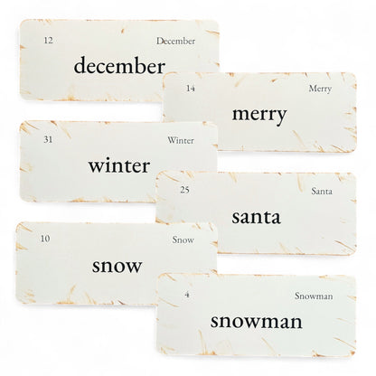 Vintage-Inspired Christmas Flashcards | Set of 6